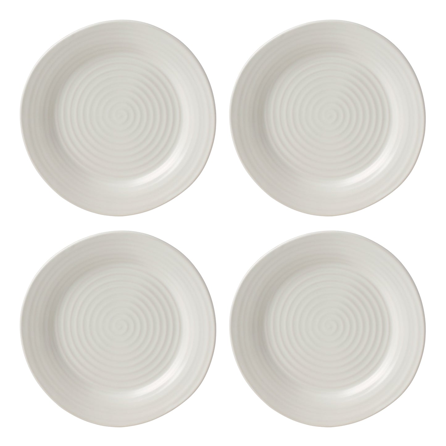 Ridge White 12-Piece Dinnerware Set