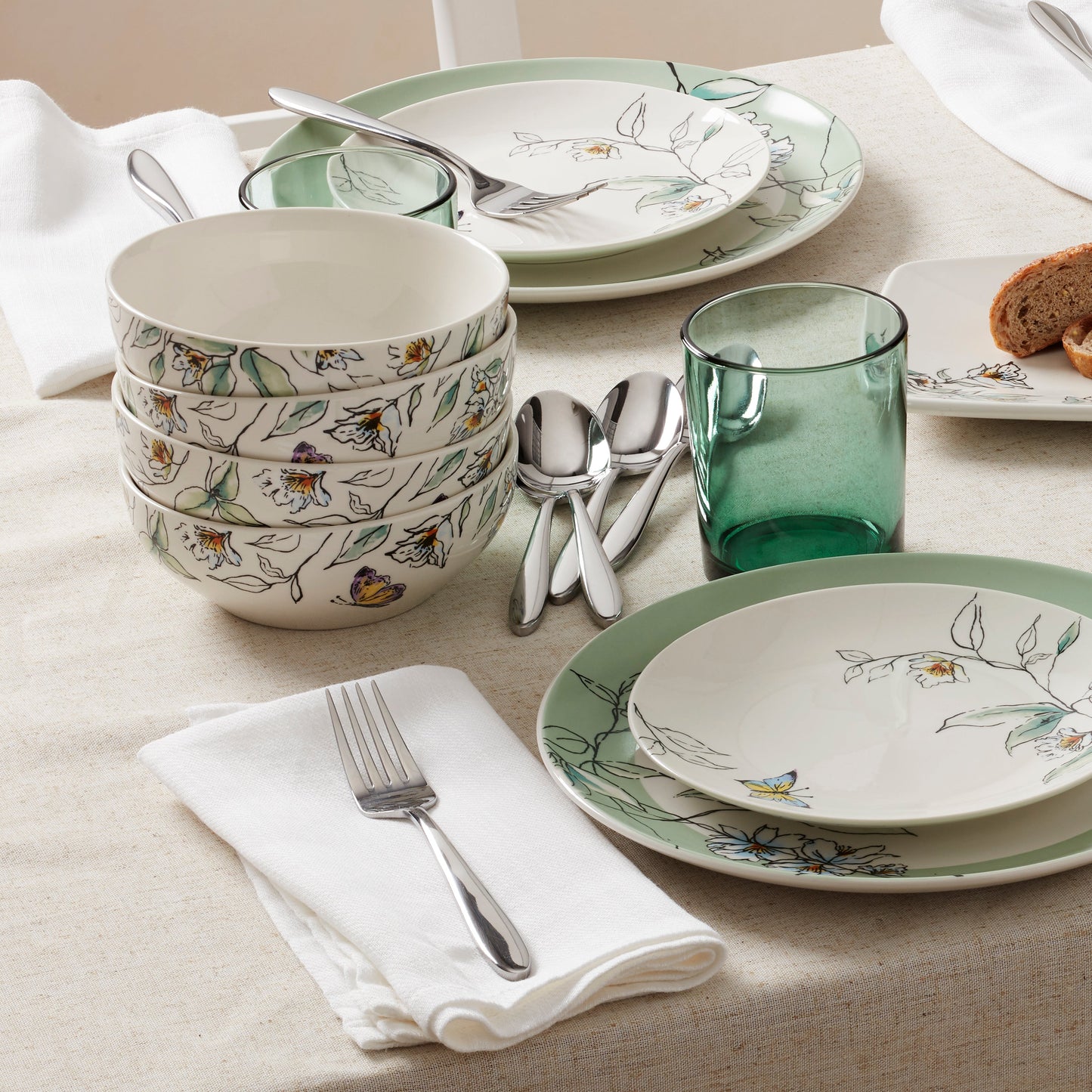 Botanica 12-Piece Dinnerware Set