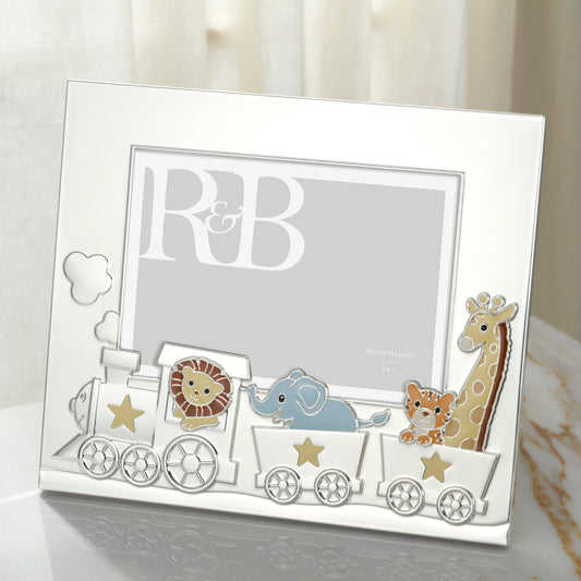 Animal Train Silverplate 5x7 Photo Frame