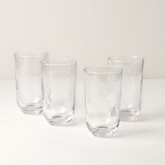Homespun Clear Tall Tumbler - Set Of 4