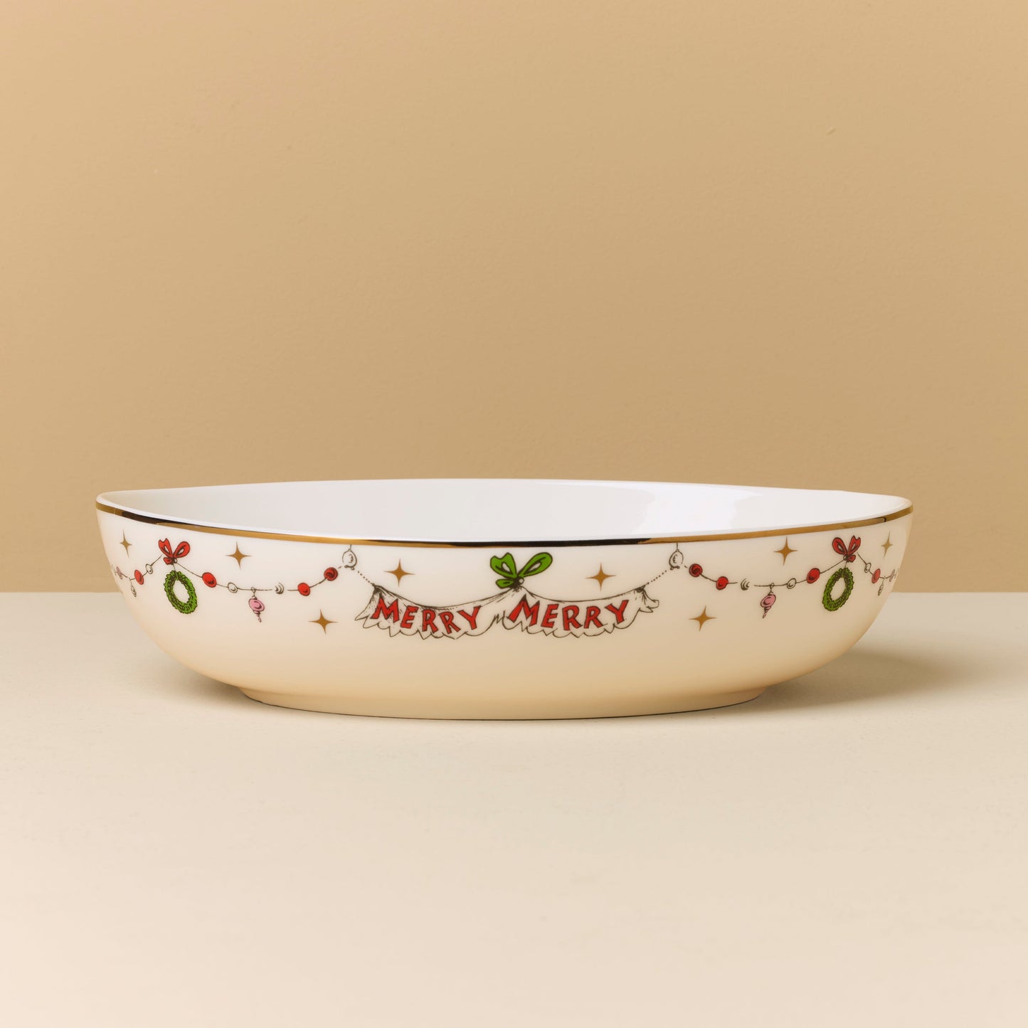 Merry Grinchmas Oval Serving Bowl