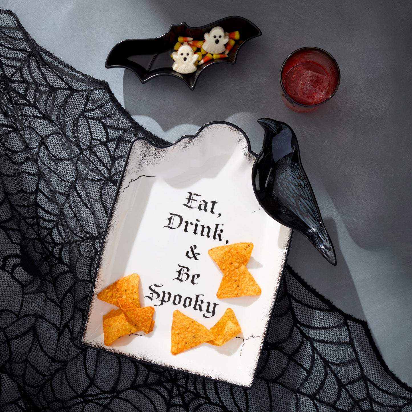Vintage Halloween Chip & Dip 2 Piece Set