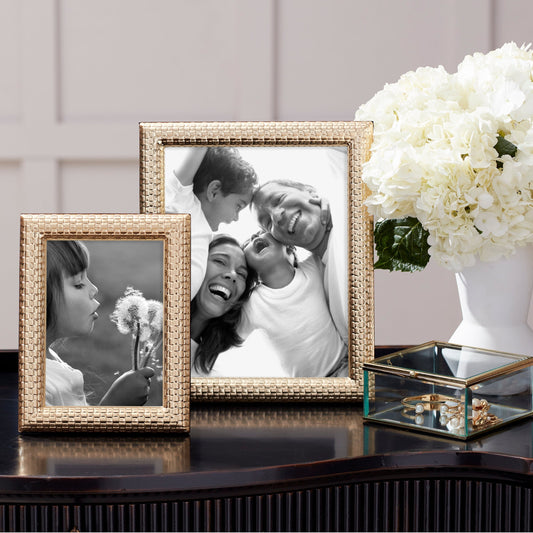 Watchband Satin Gold 5x7 Photo Frame