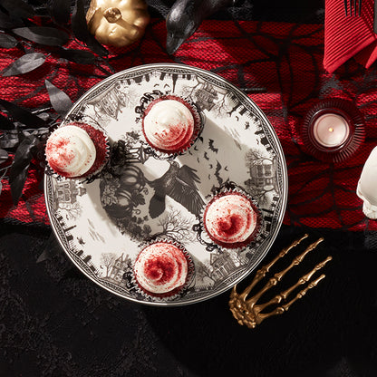 Haunted Village Cake Plate