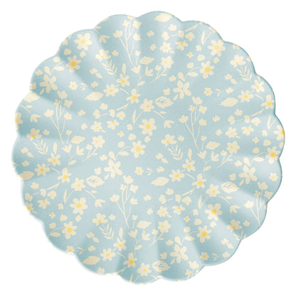 Floral Assorted Bamboo Large Plates, Set of 6