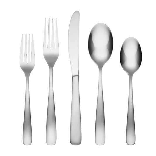 Bourne Satin Mirror 42-Piece Flatware Set