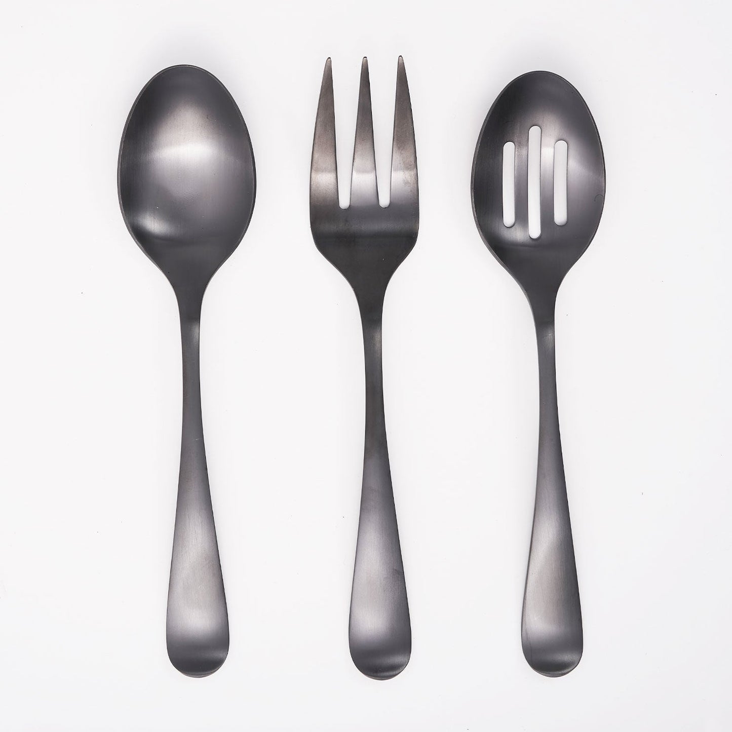 Rhiannon Black Satin 3-Piece Hostess Set