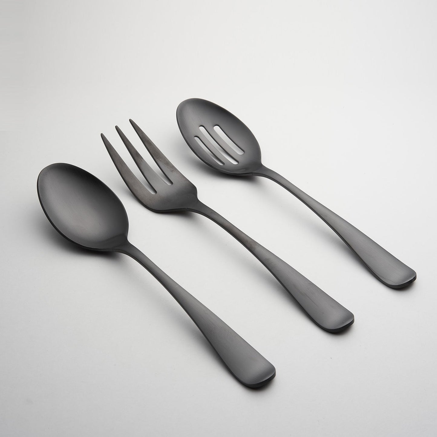 Rhiannon Black Satin 3-Piece Hostess Set