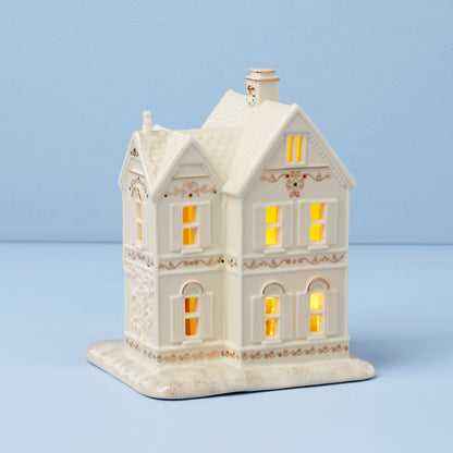 Mistletoe Park Victorian House Lit Figurine