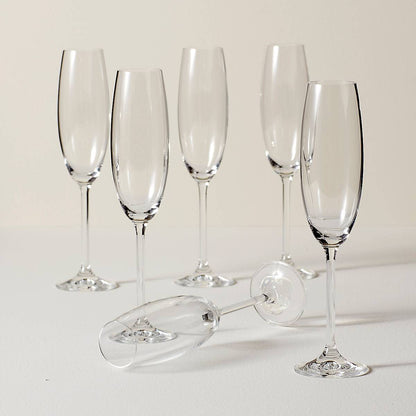 Tuscany Classics Champagne Flute Glasses, Set of 6