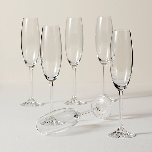 Tuscany Classics Champagne Flute Glasses, Set of 6
