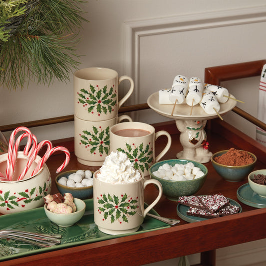 Holiday Stackable Mugs, Set of 4