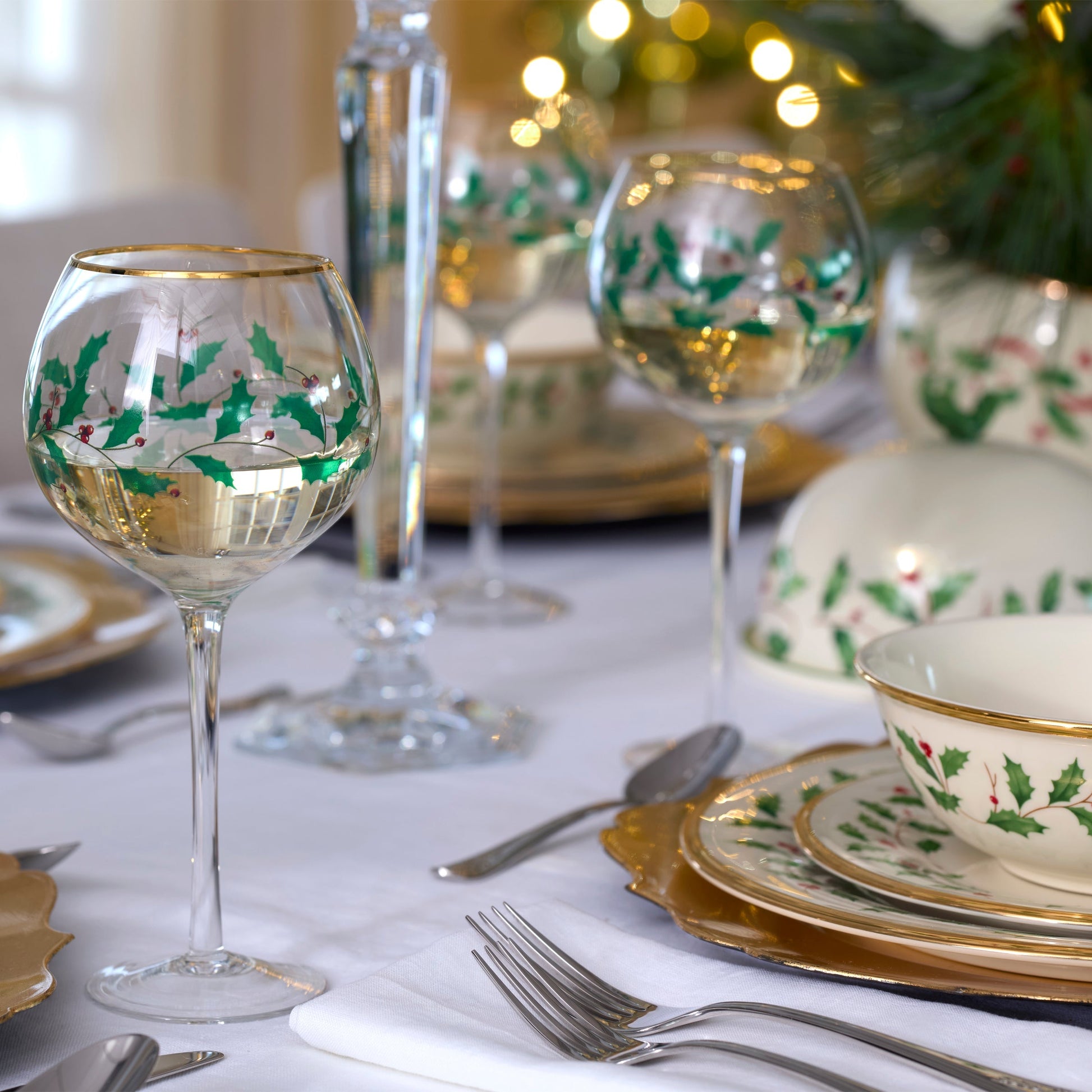 Holiday Balloon Glasses, Set of 4