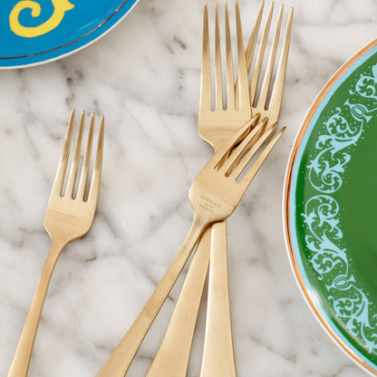 Portola Gold Satin 20-Piece Flatware Set