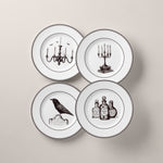 Vintage Halloween Dessert Plates, Set of 4