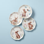 Butterfly Meadow Bunny Accent Plates, Set of 4