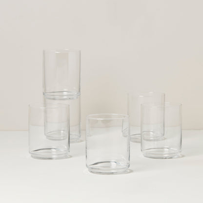 Tuscany Classics Stackable Clear Tall Glasses, Set of 6