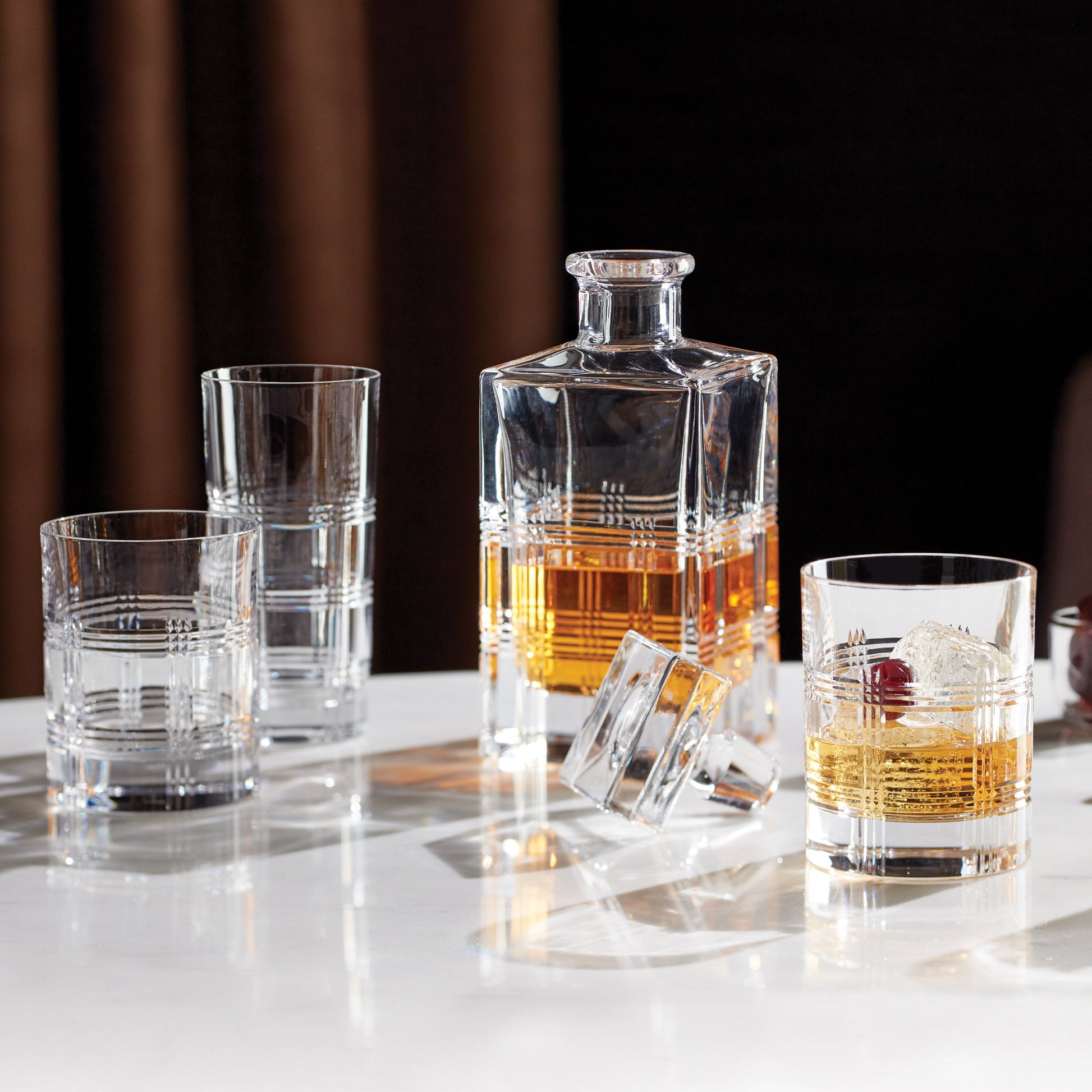 Hudson Crystal 5-Piece Whiskey Set