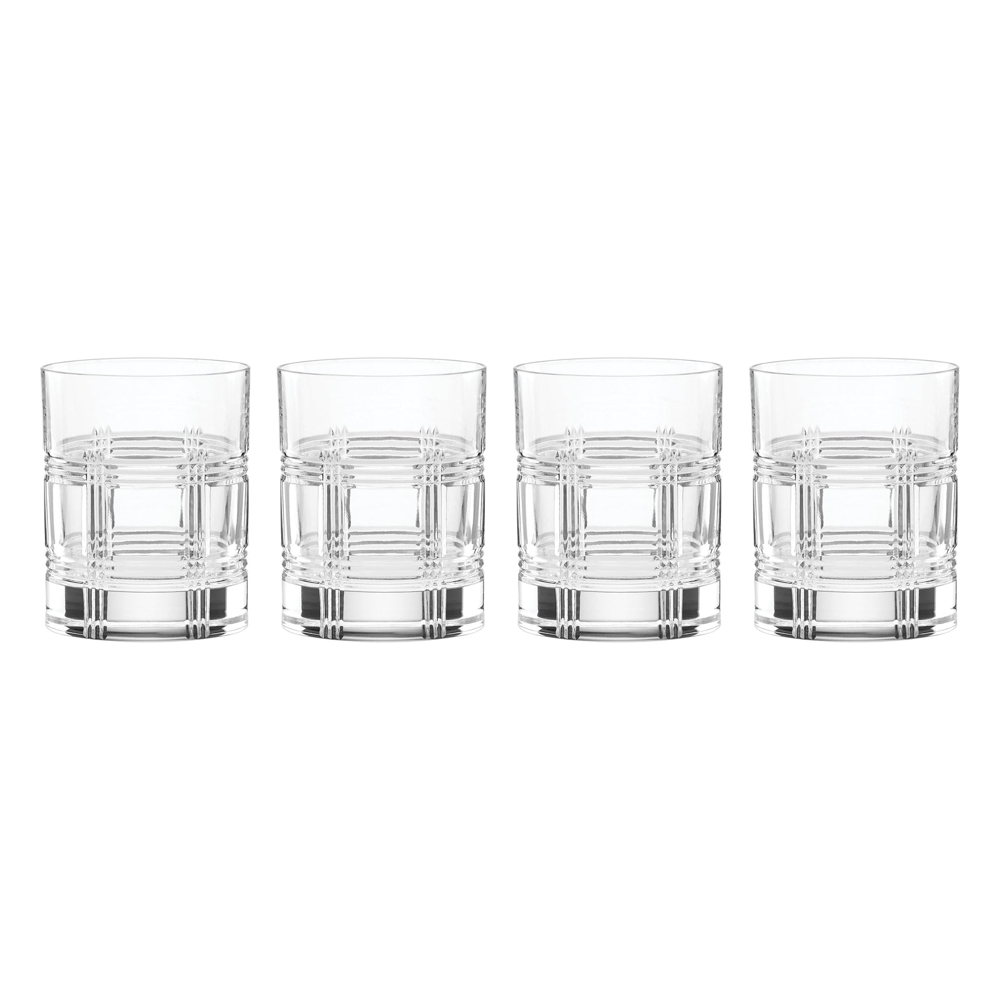 Hudson Crystal Double Old-Fashioned Glasses, Set of 4