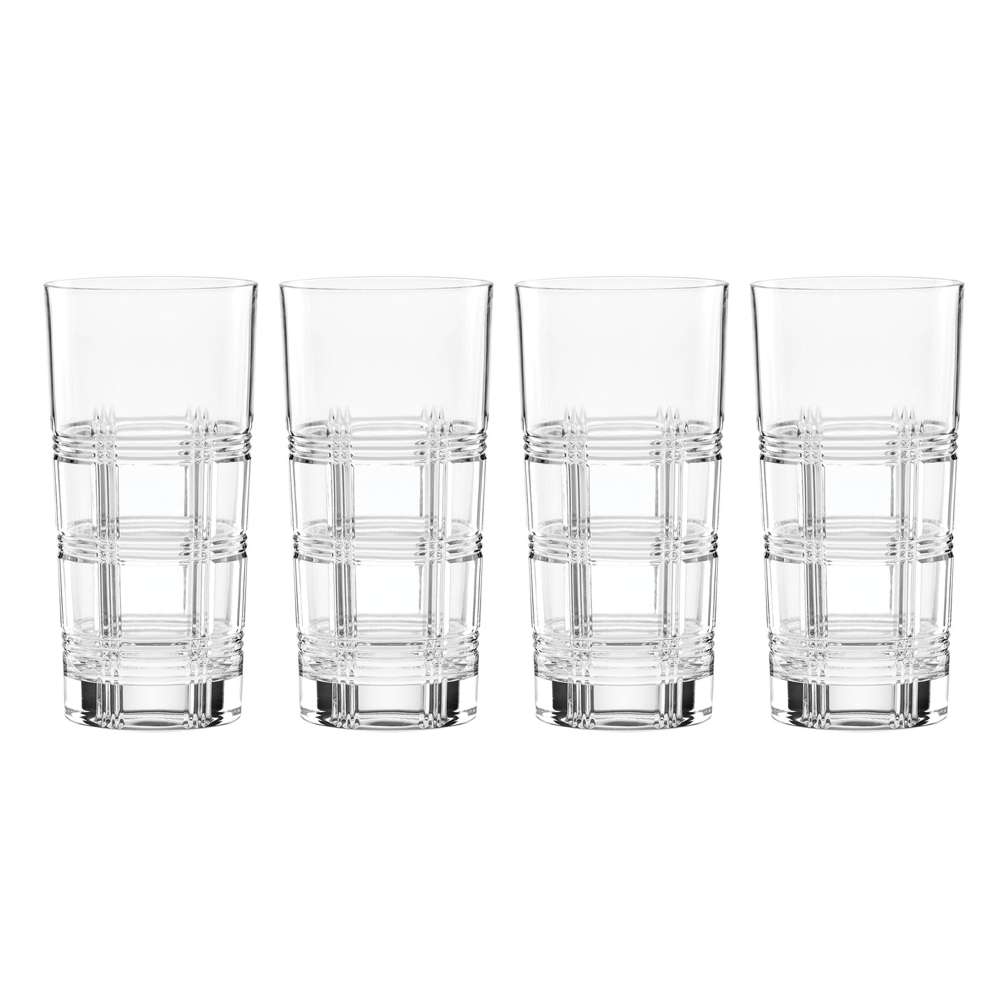 Hudson Crystal Highball Glasses, Set of 4