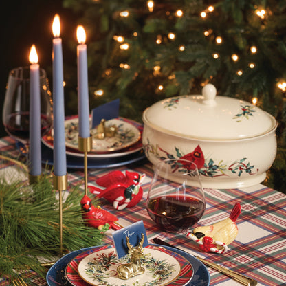 Dipped Heron 12" Taper Candle, Set of 2