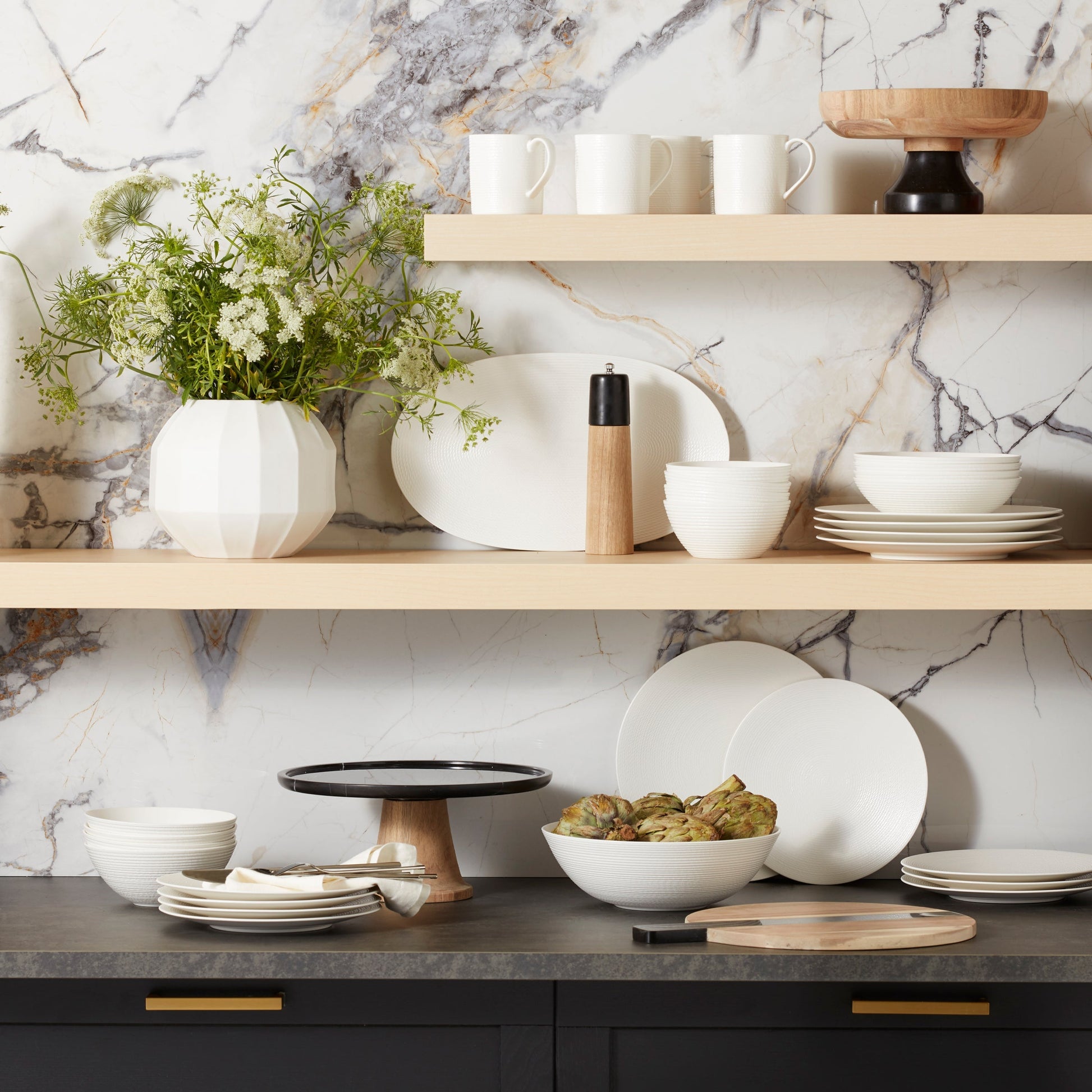 LX collective 12 piece dinnerware set