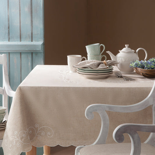French Perle Linen 60x102 Tablecloth