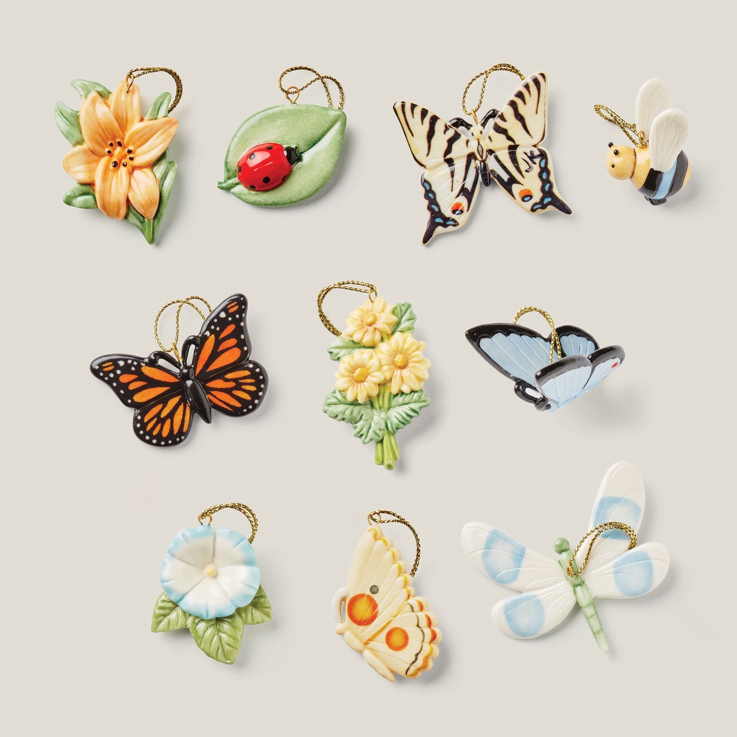 Butterfly Meadow 10-Piece Mini Ornament Set