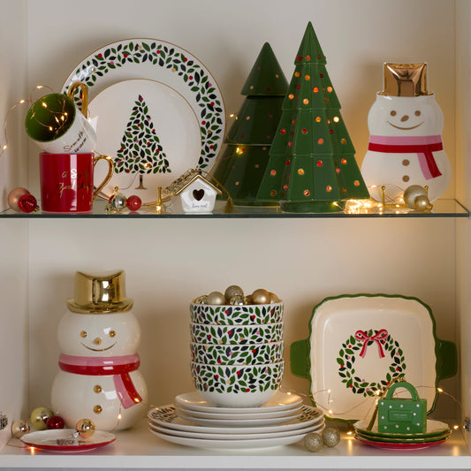 Evergreen Scallop Tidbit Plates, Set of 4