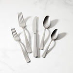 French Perle Scallop Vintage 65-Piece Flatware Set