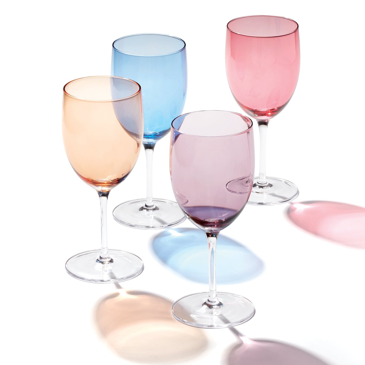 True Colors Wine Glasses, Set of 4
