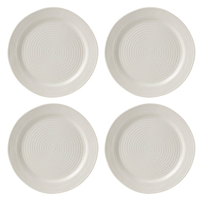 Ridge White 12-Piece Dinnerware Set