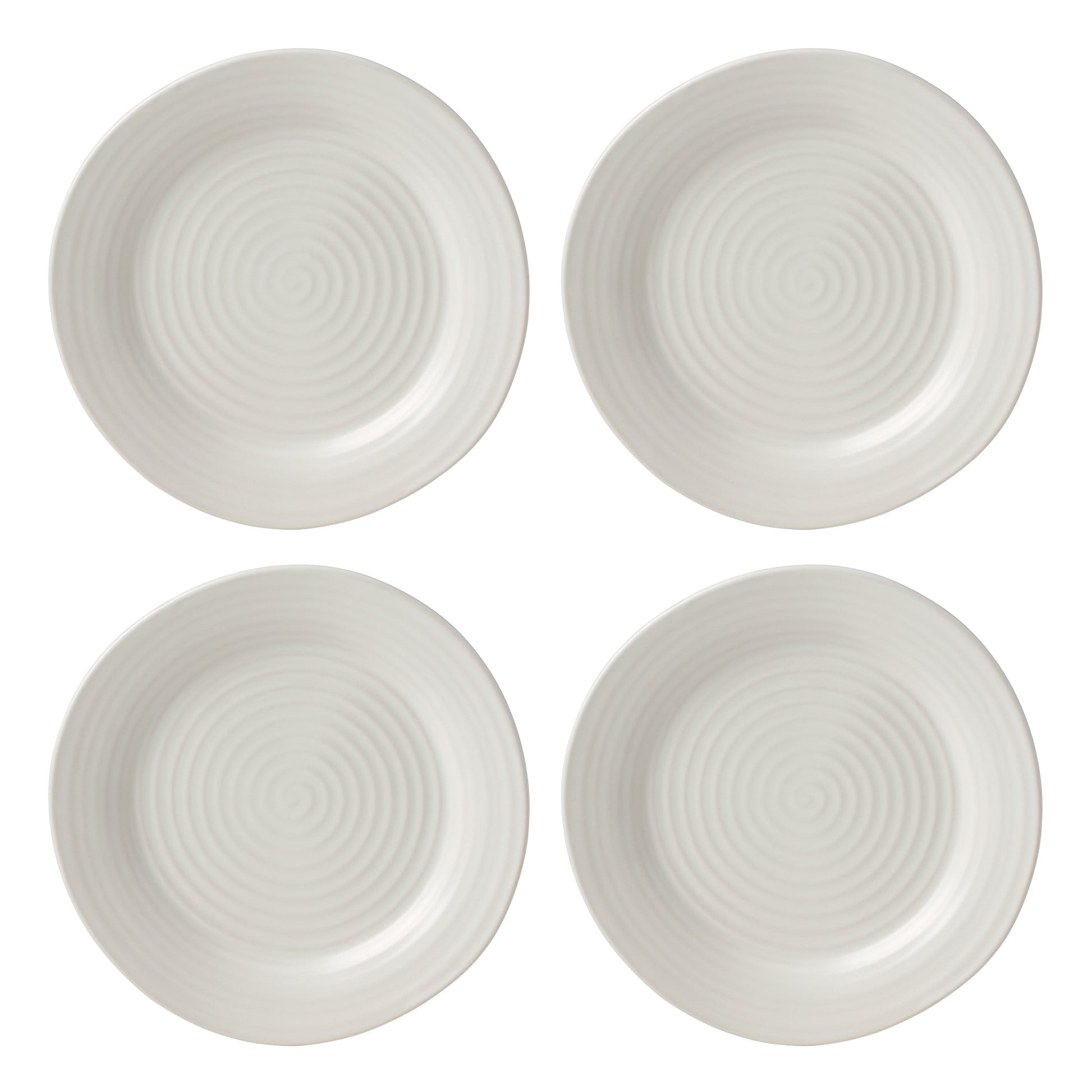 Ridge White 12-Piece Dinnerware Set