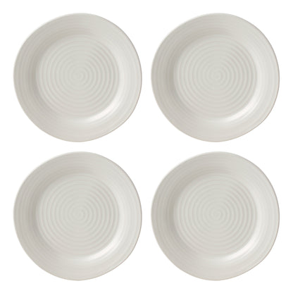 Ridge White 12-Piece Dinnerware Set