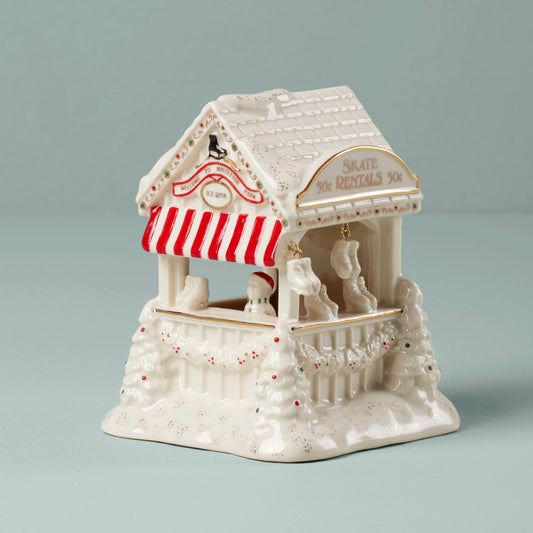 Mistletoe Park Ice Skate Rental Booth Figurine