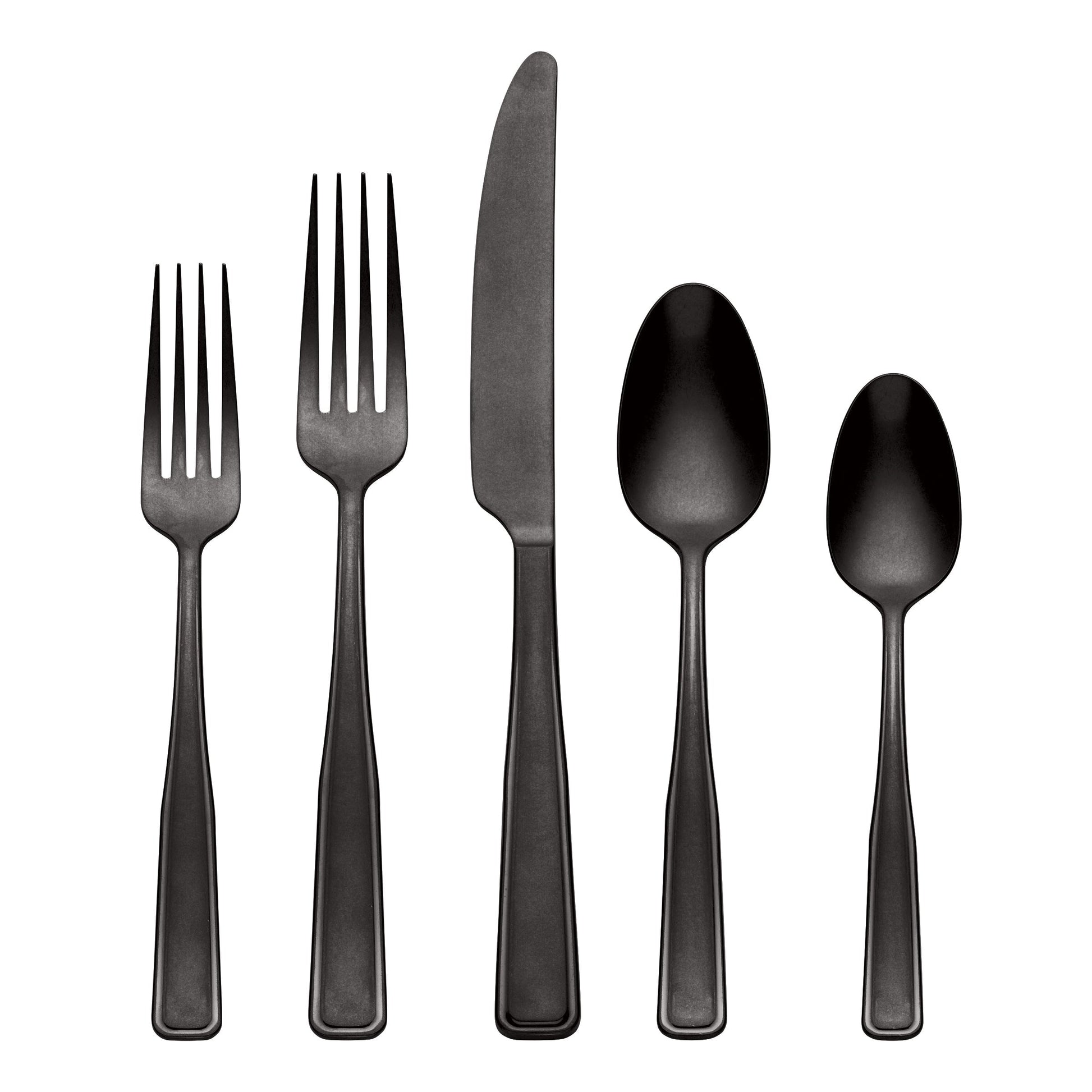 Reid Black Vintage 20-Piece Flatware Set