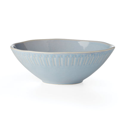 Artisanal Stripe Blue Serving Bowl