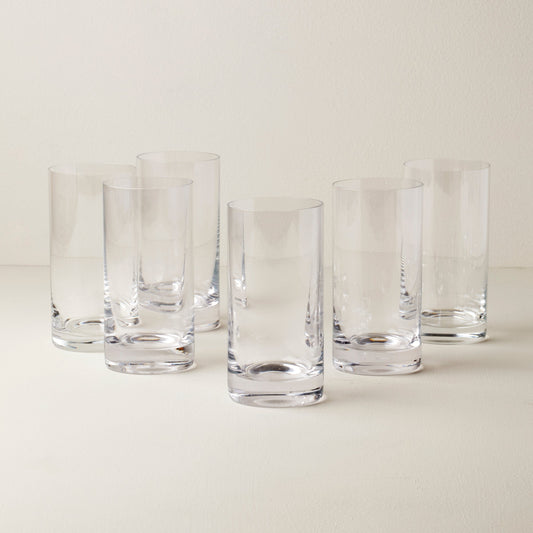 Tuscany Classics Cylinder Highball Glasses, Set of 6