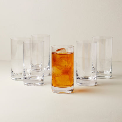 Tuscany Classics Cylinder Highball Glasses, Set of 6