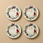 Winter Greetings Salad Plates, Set of 4