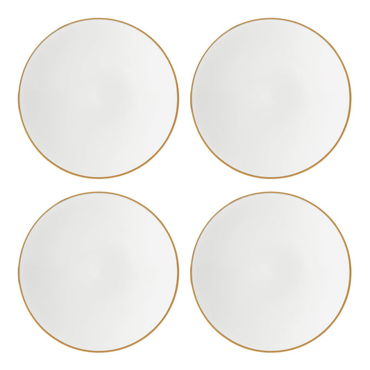 Trianna White Coupe Salad Plates, Set of 4