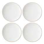 Trianna White Coupe Dinner Plates, Set of 4