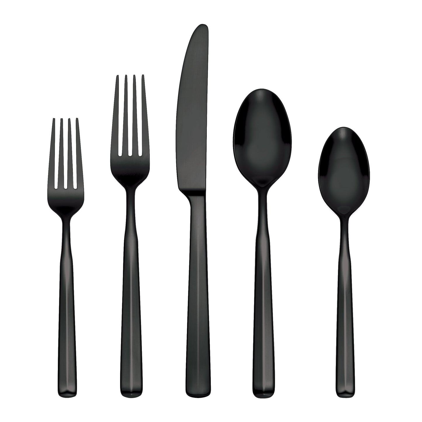 Ryder Black Satin 20-Piece Flatware Set