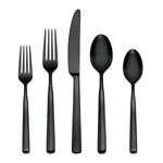 Ryder Black Satin 20-Piece Flatware Set