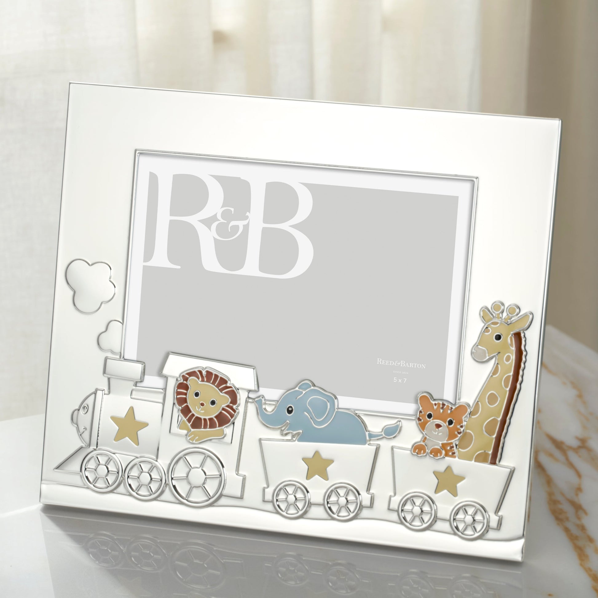 Animal Train Silverplate 5x7 Photo Frame