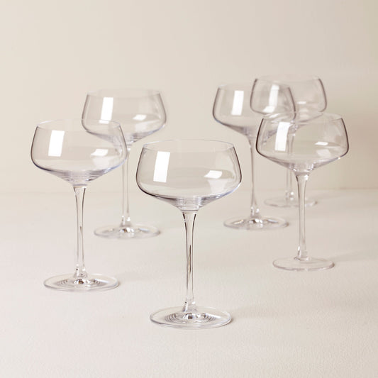 Tuscany Classics Angled Coupe Glasses, Set of 6