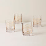 Tuscany Classics Gold Dust Double Old-Fashioned Glasses, Set of 4
