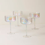Tuscany Classics Iridescent Coupe Glasses, Set of 4