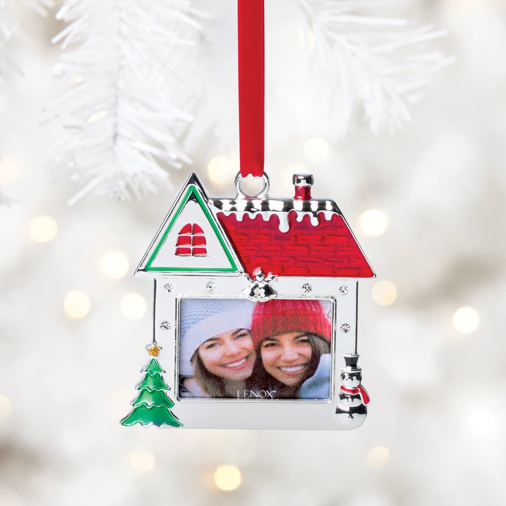 House Photo Frame Silverplate Ornament