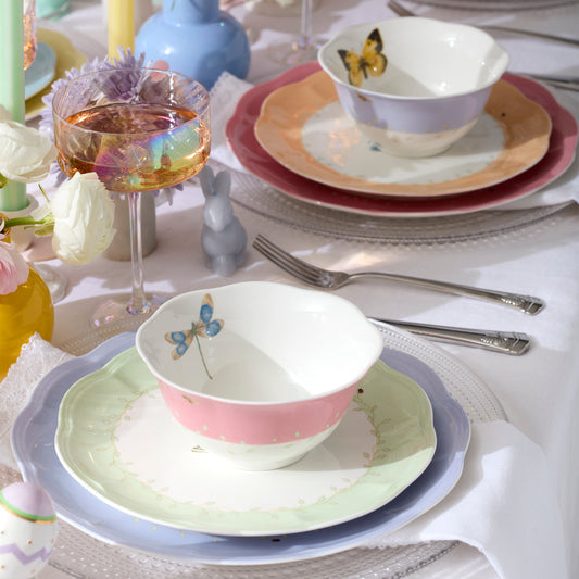 Butterfly Meadow Colors 4-Piece Dessert Bowl Set
